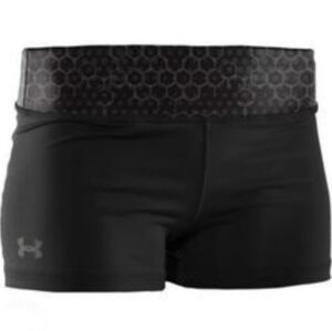 Under Armour heat gear fitted womens workout shorts size large clothing black